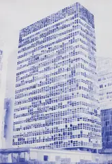 Lever House by Enoc Perez, 2005, watercolor on paper, sold Sep 2018
