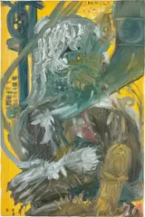 Innerer Kreis by Jonathan Meese, 2001, oil on canvas, sold Sep 2018