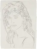 Andy Warhol, Unidentified Woman, 1986, graphite on HMP paper