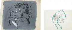 Pistols for Two by Andy Warhol, 1955, acrylic on paper, sold Sep 2018