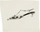 Andy Warhol, Shoe (floral), 1955, ink and collage on paper