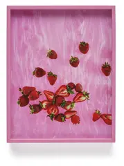 Strawberries by Elad Lassry, 2010, chromogenic print, in artist's frame, sold Sep 2018