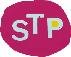 STP by Lucien Smith, 2014, enamel on canvas, laid on panel, sold Sep 2018