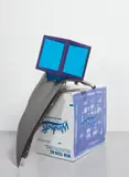 Sarah Braman, Windsoft, 2010, cardboard, car part, anodized aluminum, Plexiglas and paint