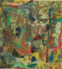 Scott Olson, Untitled, 2013, oil, wax and marble dust ground on panel, in artist’s frame