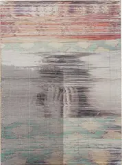 Margo Wolowiec, Untitled (Hands), 2015, fabric dye on hand woven polyester, cotton and linen