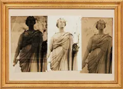 Triple Tuileries Detail by Doug Starn and Mike Starn, 1985, sepia print and tape, in artist's frame, offered Sep 2018