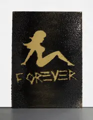 Forever by Aaron Young, 2009, laminated glass with shredded tire rubber and epoxy resin, offered Sep 2018