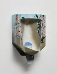 Christian Holstad, Allow the Sun to Shine Through, 2007, painted ceramic urinal