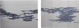 Sofia Echa, Fluidity #6, 2015, acrylic on metal, diptych