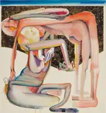 Christina Quarles, Pull on Thru Tha Nite, 2017, acrylic on canvas