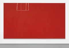 Robert Motherwell, Open No. 153: In Scarlet with White Line, 1970, acrylic on canvas