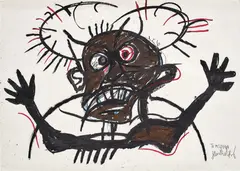 Jean-Michel Basquiat, Untitled, 1981, oilstick and graphite on paper