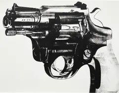 Andy Warhol, Gun, 1981-1982, synthetic polymer and silkscreen ink on canvas