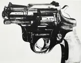 Gun by Andy Warhol, 1981-1982, synthetic polymer and silkscreen ink on canvas, sold Nov 2018
