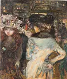 Pierre Bonnard, Place Clichy ou les deux élégantes, 1905, oil on cardboard mounted on panel