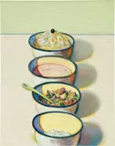 Wayne Thiebaud, Food Bowls, 2005, oil on canvas