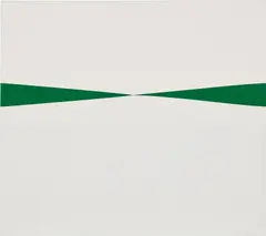 Blanco y Verde by Carmen Herrera, 1966, acrylic on canvas, sold Nov 2018