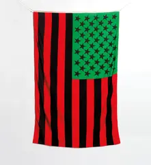 David Hammons, African American Flag, 1990, dyed cotton