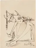 Wifredo Lam, Untitled, 1946, ink and wash on paper