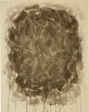 Sam Francis, Untitled (Circle Entre Noir et Blanc), 1953-54, ink and watercolor on paper