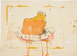 Claes Oldenburg, Cake Slice, 1962, watercolor, gouache and charcoal on paper