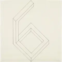 Incomplete Open Cube 6/10 by Sol LeWitt, 1974, graphite and ink on paper, sold Nov 2018