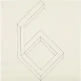 Sol LeWitt, Incomplete Open Cube 6/10, 1974, graphite and ink on paper