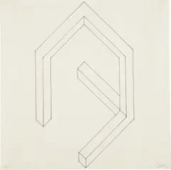 Incomplete Open Cube 6/21 by Sol LeWitt, 1974, graphite and ink on paper, sold Nov 2018