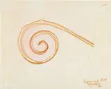 Robert Smithson, Spiral Jetty, 1970, crayon and felt-tip pen on paper