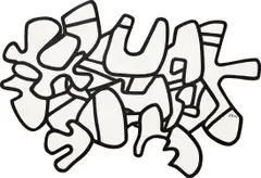 Jean Dubuffet, Figure VIII, vinyl on laminated panel