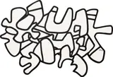 Jean Dubuffet, Figure VIII, vinyl on laminated panel