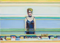 Wayne Thiebaud, Cosmetic Lady, 1983-86, oil on wood