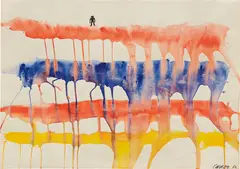 Pont du gard by Alexander Calder, 1962, gouache and ink on paper, sold Nov 2018