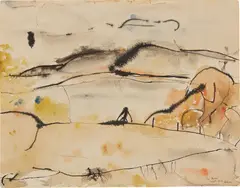 Helen Frankenthaler, Cape Breton, 1952, watercolor and ink on paper