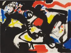 The Serpent by Hans Hofmann, 1950, oil on paper, sold Nov 2018