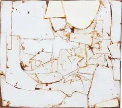 S-5-62 by Conrad Marca-Relli, 1962, plastic collage and resin on wood, sold Nov 2018