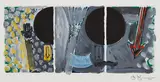 Jasper Johns, Untitled (Red, Yellow, Blue), 1998, acrylic and graphite over intaglio on paper