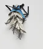 Falling Notes by Claes Oldenburg and Coosje van Bruggen, 2003, canvas coated with resin, cord, string; painted with latex and spray enamel, in 2 parts, offered Nov 2018