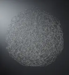 Esfera (Sphere) by León Ferrari, 2006, stainless steel, sold Nov 2018