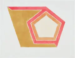 Drawing for Ossipee III by Frank Stella, 1966, colored pen and graphite on graph paper, sold Nov 2018