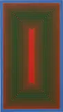 Richard Anuszkiewicz, Temple of Fire Red, 1985, acrylic on canvas