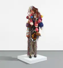 Nick Cave, Soundsuit, 2006, Easter grass, mirror, cotton and paint appliqué