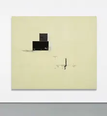 Ellen Gallagher, Counterfit, 2001, oil, ink and paper on linen