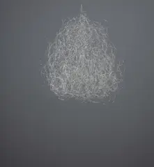 Alan Saret, Spring Nickel Network, 1975, nickel wire