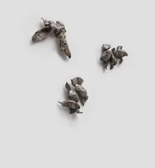 Lynda Benglis, Three works: (i) Racer Series: Sugal ; (ii) Racer Series: Kiss ; (iii) Racer Series: Sprite, 1995, stainless steel, mesh, bronze and silver