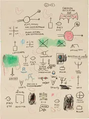 Untitled by Jean-Michel Basquiat, 1987, crayon and watercolor on paper, offered Nov 2018
