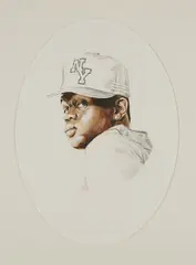 Kehinde Wiley, Investiture of Bishop Harold Study, Variation II, 2005, graphite, ink and gouache on paper