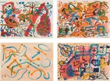 A. R. Penck, Four Works: (i-iv) Untitled, 1980, gouache on paper