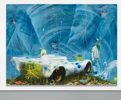 Nigel Cooke, The New Moderns, 2012, oil on linen backed with sailcloth